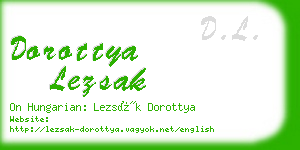 dorottya lezsak business card